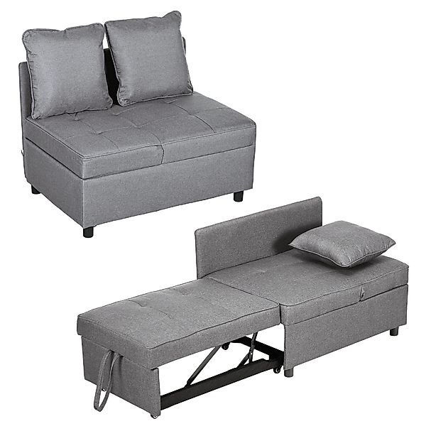 HOMCOM Sessel Schlafsessel 3-in-1 Ausziehbares Schlafsofa günstig online kaufen