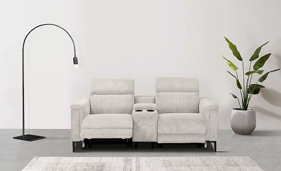 Home affaire 2-Sitzer "LUND Cord, Relaxfunktion, TV-Sessel, manuell/elektri günstig online kaufen
