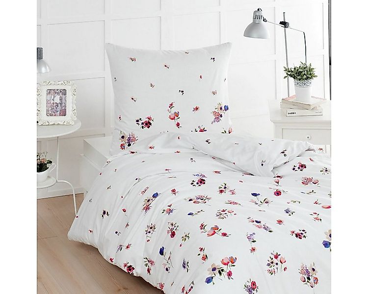 TRAUMSCHLAF Bettwäsche Claude, Mako Satin, 2 teilig, romantisches Blumendes günstig online kaufen