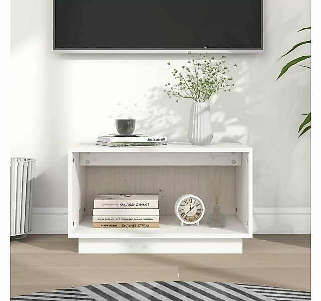 furnicato TV-Schrank Weiß 60x35x35 cm Massivholz Kiefer günstig online kaufen
