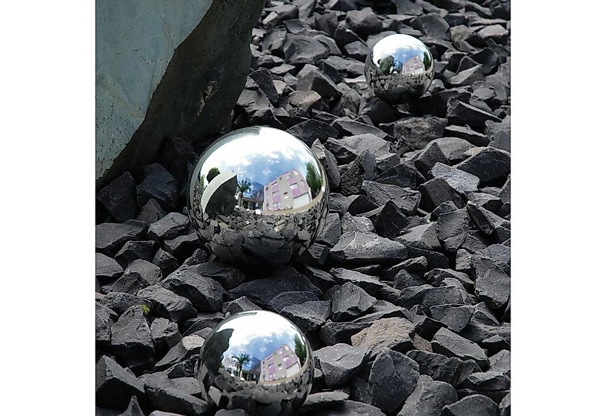 EUROPALMS Dekokugel XL Dekokugel 20cm Baumkugel silber glänzend Innen u. Au günstig online kaufen