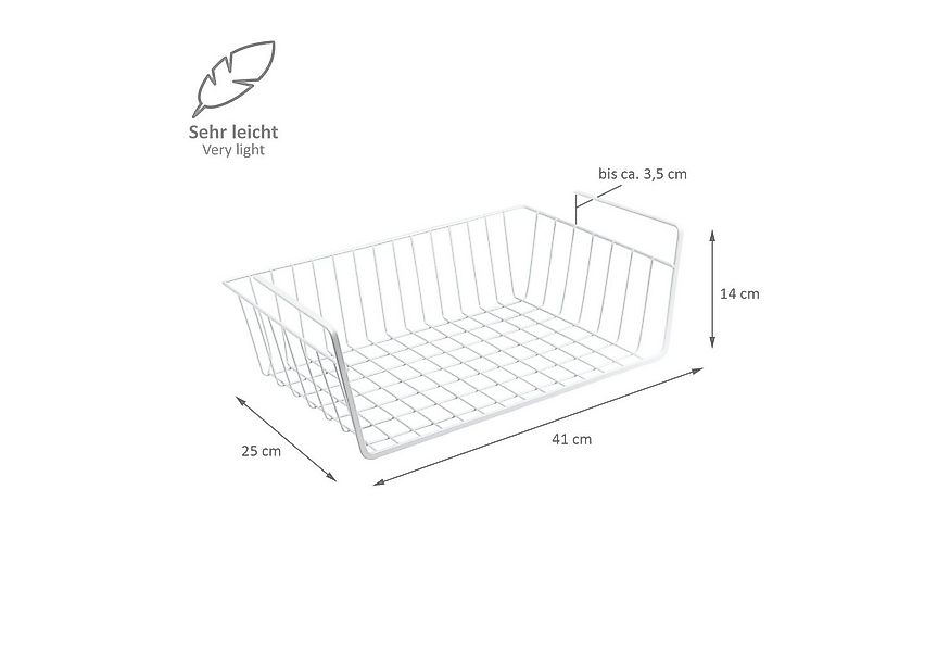 Wellgro Regaleinsatz 4er Set Schrankkörbe aus Metall (4 St) günstig online kaufen