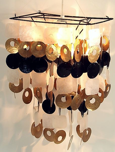 Guru-Shop Deckenleuchten Deckenlampe, Muschelleuchte aus hunderten.., günstig online kaufen