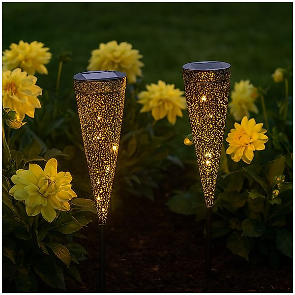 HTI-Living LED Solarleuchte Solarstecker Petal 4er günstig online kaufen