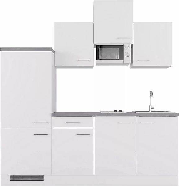 Flex-Well Küchenzeile "Kopenhagen", Breite 210 cm, mit Kühlgerät und Glaske günstig online kaufen