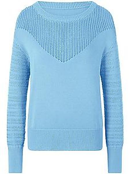 Rundhals-Pullover Peter Hahn blau günstig online kaufen