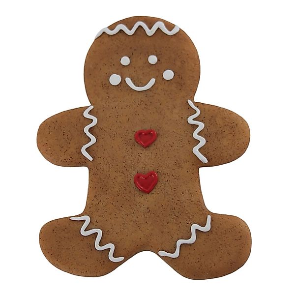Deko-Weihnachtsfigur Pfefferkuchenbaby 14,5 cm Braun-Weiß günstig online kaufen