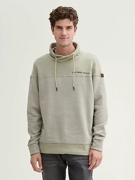 TOM TAILOR Sweatshirt Sweatshirt mit Stehkragen mit Logo Badge günstig online kaufen