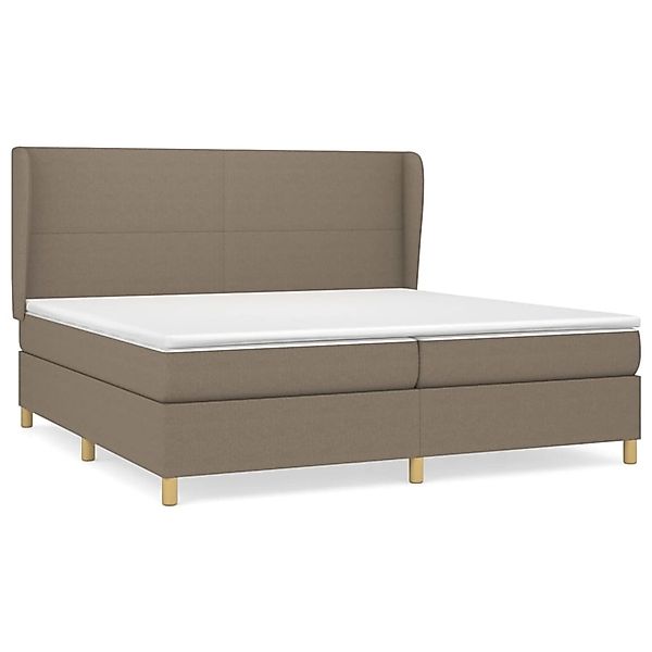 vidaXL Boxspringbett mit Matratze Taupe 200x200 cm Stoff1372732 günstig online kaufen