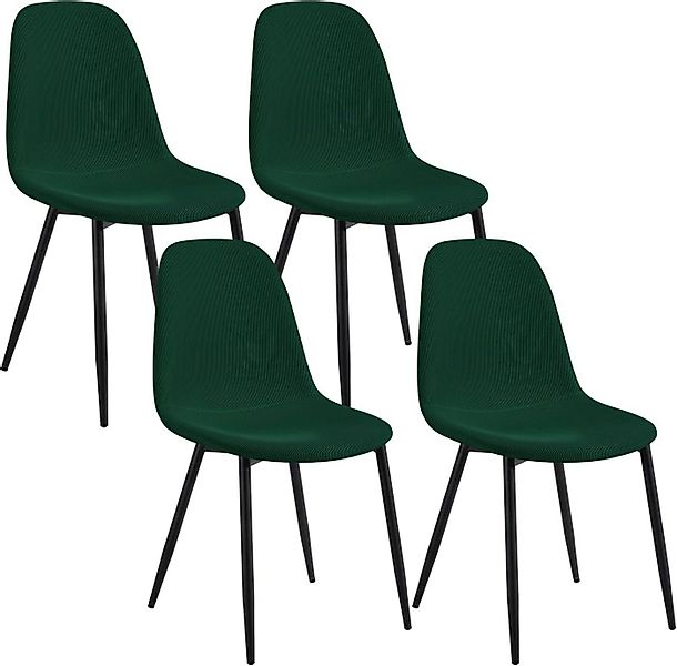 EUGAD Küchenstuhl (4 St), Esszimmerstühle Skandinavisch modern, Metallbeine günstig online kaufen