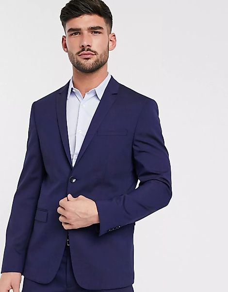 Calvin Klein – Tirrell – Woll-Anzugjackett mit Stretch-Navy günstig online kaufen
