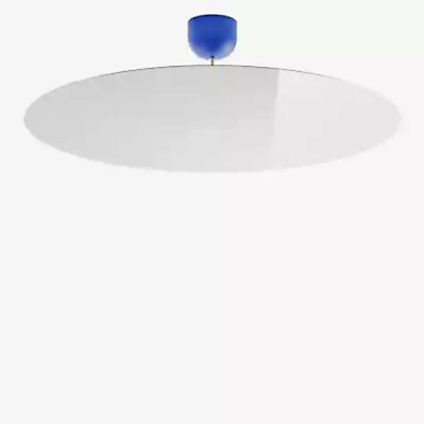 Luceplan Millimetro Pendelleuchte LED, blau/messing - H. 23 cm - ø85 - Phas günstig online kaufen