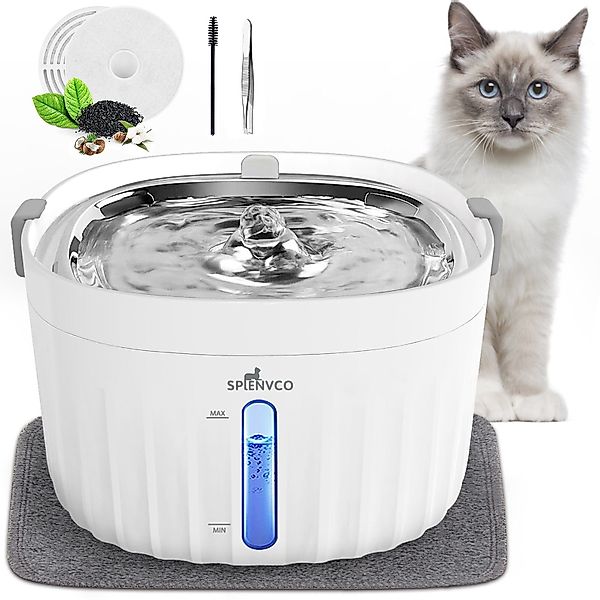 INTEBIKI Trinkbrunnen Ultraleiser Edelstahl Katzenbrunnen unter günstig online kaufen