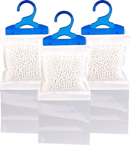 Sichler Granulat-Luftentfeuchter 3x Kleiderschrank Kleiderbügel Entfeuchter günstig online kaufen
