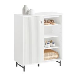 SoBuy Schuhschrank Küchenschrank Sideboard Kommode Weiß FSB62-W günstig online kaufen