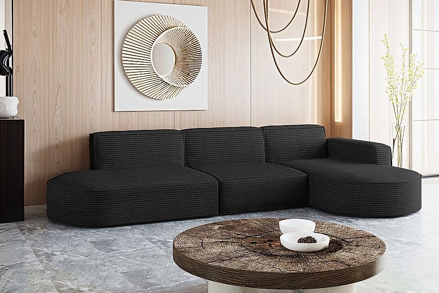Kaiser Möbel Ecksofa Designer, Sofa L form MODENA stoff Poso, Dekorative Ki günstig online kaufen
