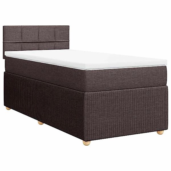 vidaXL Boxspringbett mit Matratze Dunkelbraun 100x200 cm Stoff 3287370 günstig online kaufen