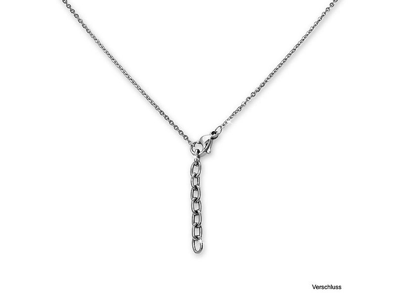 Amello Edelstahlkette Amello Rund Halskette silber weiß (Halsketten, Halske günstig online kaufen