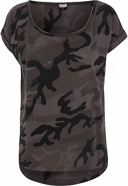 URBAN CLASSICS T-Shirt "Urban Classics Damen Ladies Camo Back Shaped Tee", günstig online kaufen
