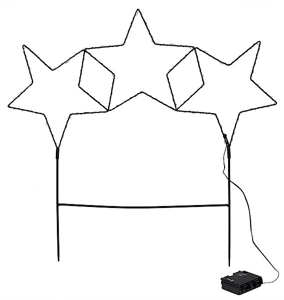 Meinposten Gartenstecker Stern LED Weihnachtsbeleuchtung Batterie günstig online kaufen