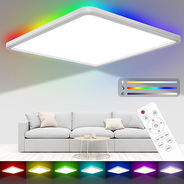 POPOLIC LED Deckenleuchte 24W RGB Farbwechsel günstig online kaufen