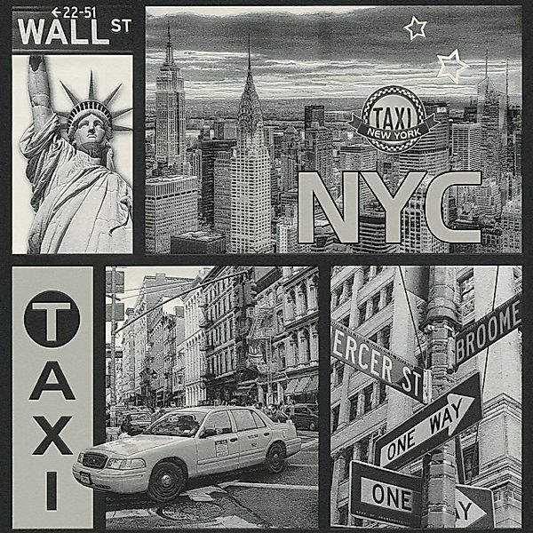 Bricoflor Coole Tapete für Teenager Papier Wandtapete New York in Schwarz W günstig online kaufen