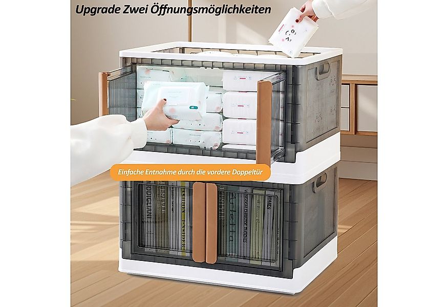 CALIYO Aufbewahrungsbox Stapelbare Aufbewahrungsbehälter und Doppeltüren mi günstig online kaufen