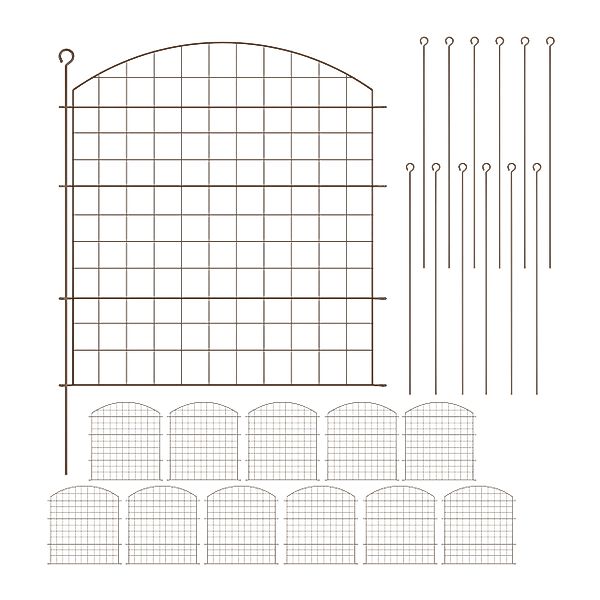 relaxdays Teichzaun Set mit Oberboge, (12er günstig online kaufen