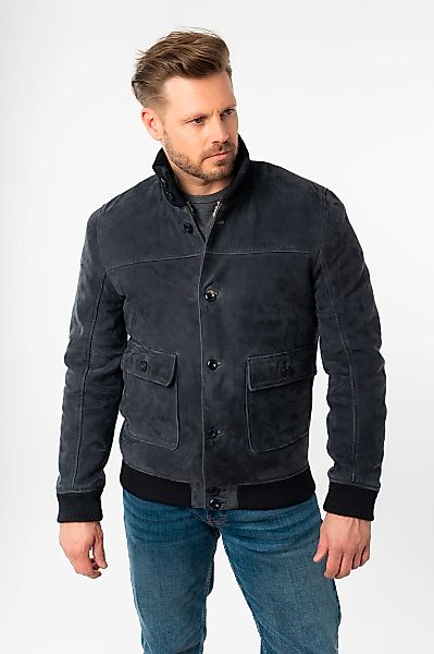 Mauritius Lederjacke "MMThalor" mit geripptem Stehkragen günstig online kaufen