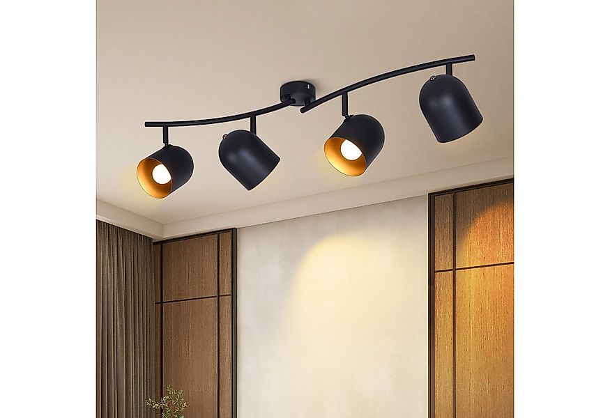 Nettlife Deckenleuchte E14 Schwarzgold Deckenstrahler Vintage Industrial Fl günstig online kaufen