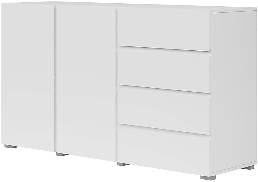 INOSIGN Sideboard "Metric,Breite 138 cm, grifflose Kommode 2 Türen/4 Schubk günstig online kaufen