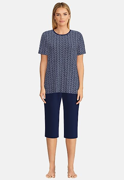 GÖTZBURG Capri-Pyjama "Galway" 2 Stk. tlg., Kurzarm, 3/4 lange Hose, Rundha günstig online kaufen
