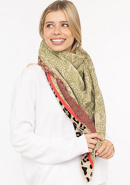 Zwillingsherz Modetuch Dreieckstuch BW "Angry Leo", mit Leo-Kopf und auffäl günstig online kaufen