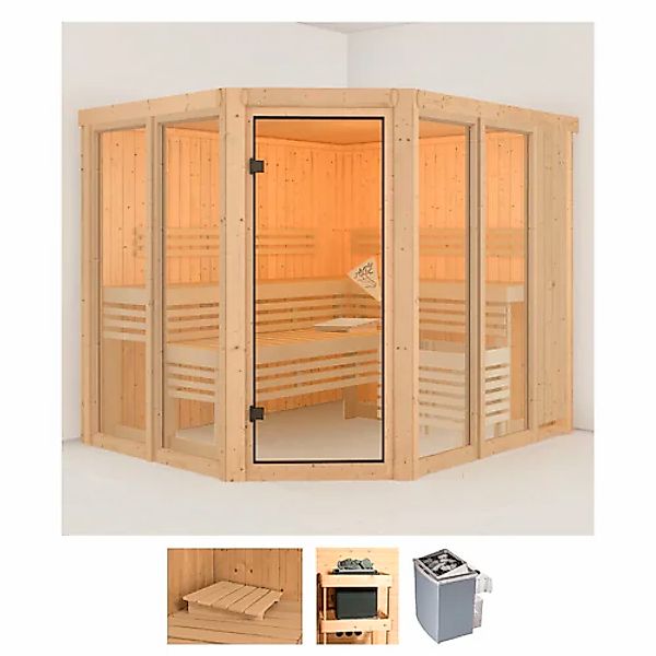 Karibu Sauna »Anike 3«, 9-kW-Ofen mit integrierter Steuerung günstig online kaufen