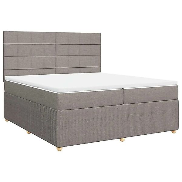vidaXL Boxspringbett mit Matratze Taupe 200x200 cm Stoff 3292167 günstig online kaufen
