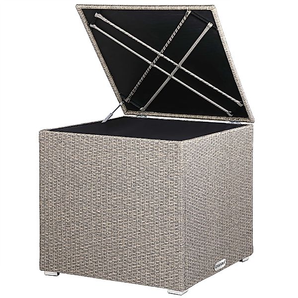 Gartenbox Polyrattan 318L Creme mit Innenverkleidung wetterfeste günstig online kaufen