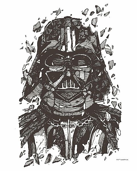 Komar Bild "Star Wars Darth Vader Drawing" Disney 1 Stk. tlg. Wandbild zur günstig online kaufen