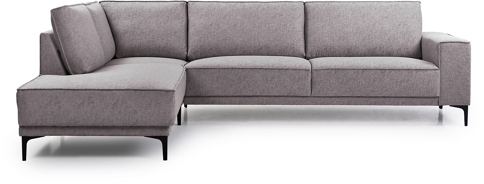 PLACES OF STYLE Ecksofa "Polsterecke Oland, Struktur, Flachgewebe, Luxus-Mi günstig online kaufen
