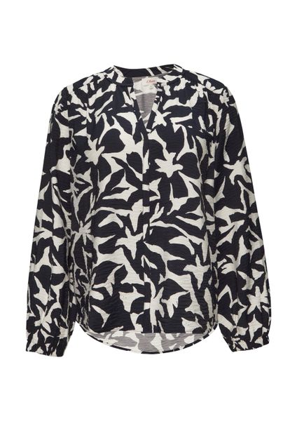 s.Oliver Langarmbluse Bluse Strukturierte Viskose-Bluse mit günstig online kaufen