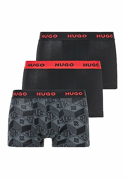 HUGO Underwear Trunk "TRUNK TRIPLET DESIGN" Packung, 3 Stk. mit Logobund günstig online kaufen