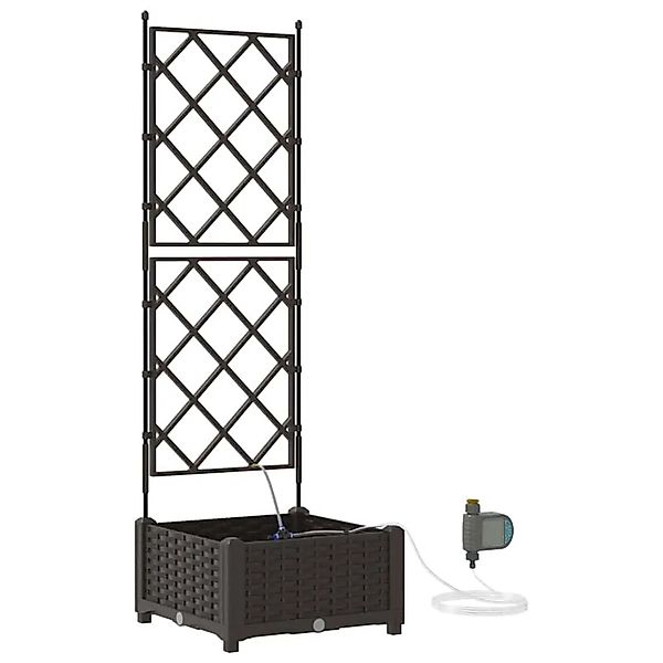 vidaXL Garten-Pflanzgefäß Braun 40 x 40 x 126 cm Stahl 42002825 günstig online kaufen