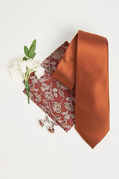 Next Krawatte Krawatte, Einstecktuch + Manschettenknöpfe günstig online kaufen
