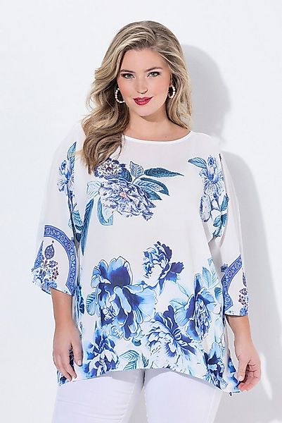 MIAMODA Druckbluse Blusenshirt Allovermuster mit Glitzersteinchen günstig online kaufen