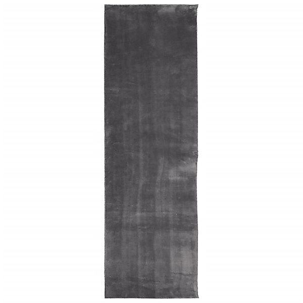 vidaXL Teppich Huarte Kurzflor Weich Und Waschbar Anthrazit 80x250 Cm 19336 günstig online kaufen