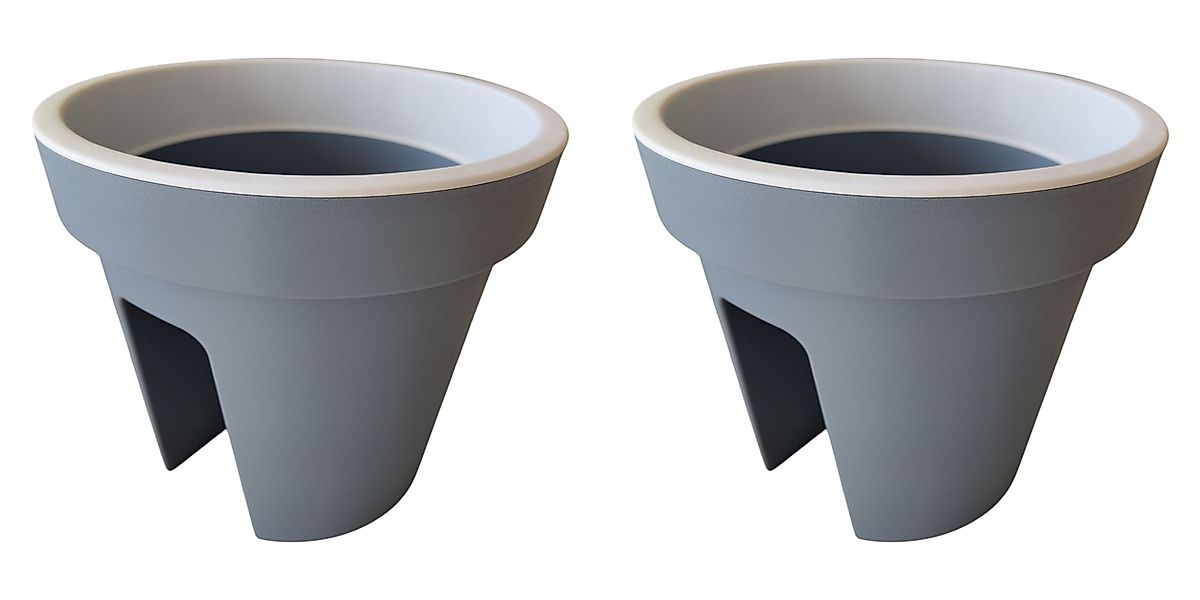 sesua Blumentopf Balkon-Blumentopf für Geländer rund günstig online kaufen