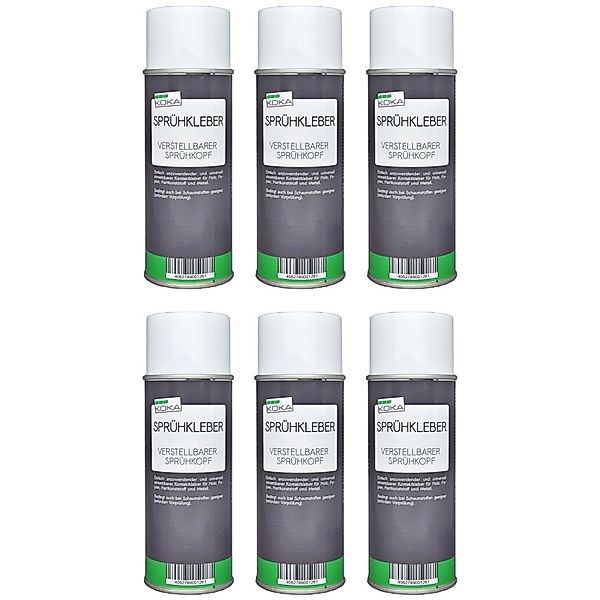 KOKA 6x Sprühkleber mit Verstellbarem Sprühkopf günstig online kaufen