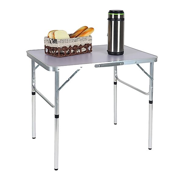 relaxdays Campingtisch klappbar & höhenverstellbar, Weiß günstig online kaufen