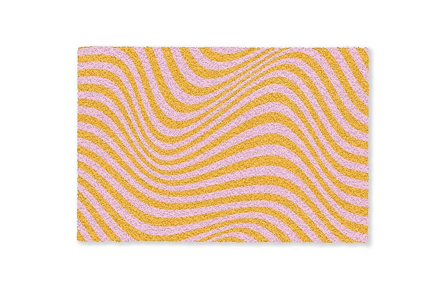 MuchoWow Fußmatte Wellenförmiges Muster - Orange - Rosa - Linien, Rechtecki günstig online kaufen