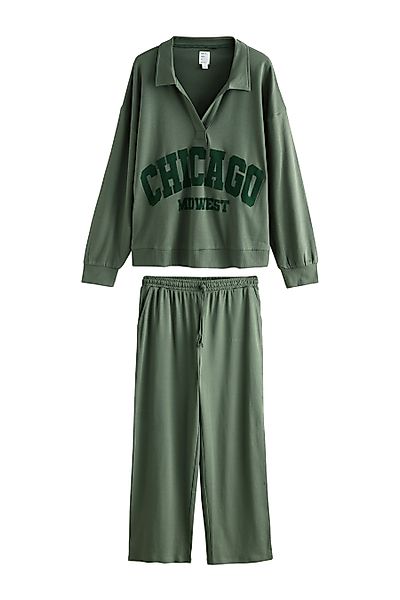 Next Pyjama Langarm-Schlafanzug mit City-Grafik (2 günstig online kaufen