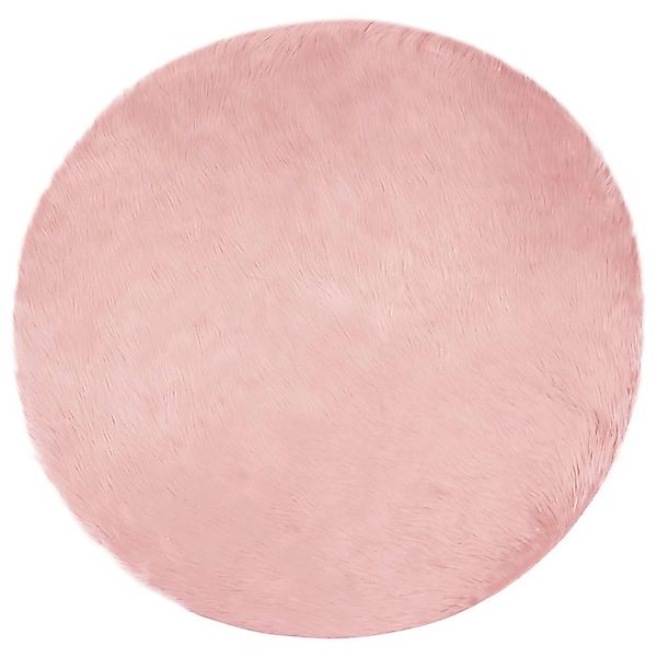 vidaXL Kunstschaffell Teppich Tafalla Rosa Ø 160 cm Polyester 42021560 günstig online kaufen